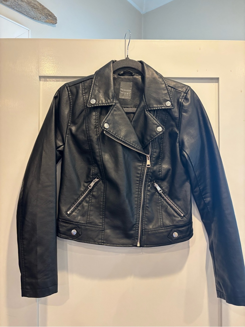 Primark Black Faux Leather Biker Jacket